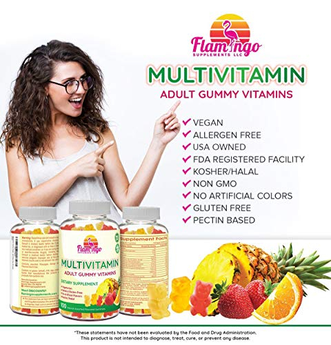 Foto 3 pulgar | Gomitas Multivitamínicas Con Forma De Flamenco, 100 Gomitas Veganas - Venta Internacional.