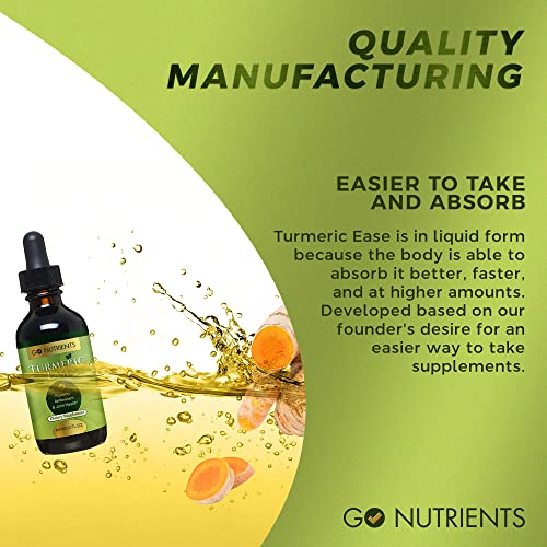 Foto 3 pulgar | Líquido Supplement Go Nutrients Turmeric Ease De 60 Ml Con Black P - Venta Internacional.
