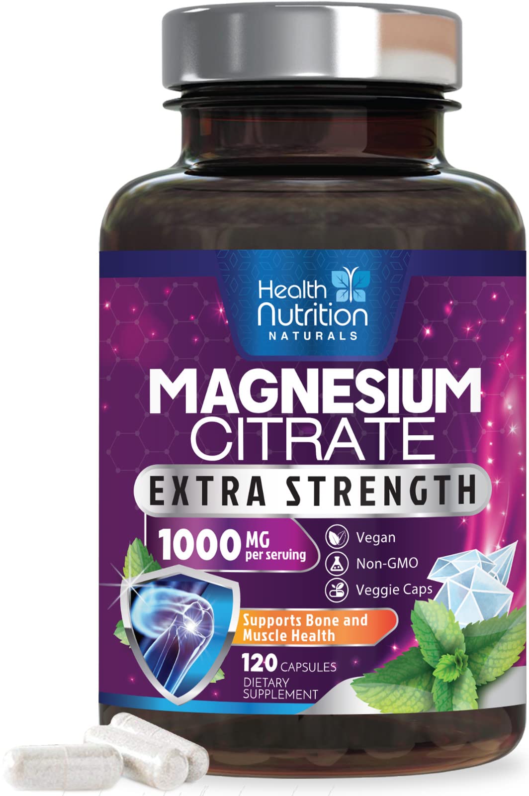 Foto 2 pulgar | Suplemento Health Nutrition Naturals Citrato De Magnesio 1000 Ml - Venta Internacional.