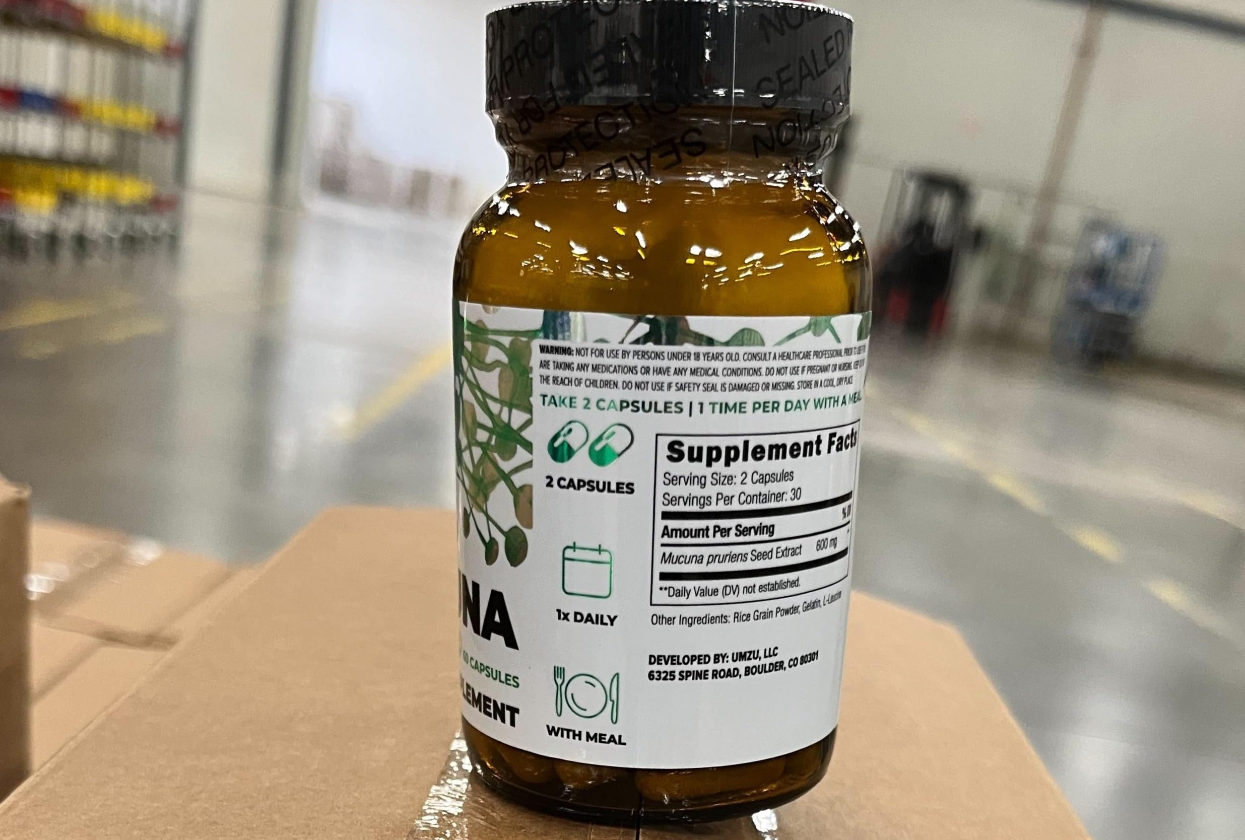 Foto 7 pulgar | Suplemento: Apoyo A La Producción De Dopamina Umzu Mucuna Pruriens - Venta Internacional.