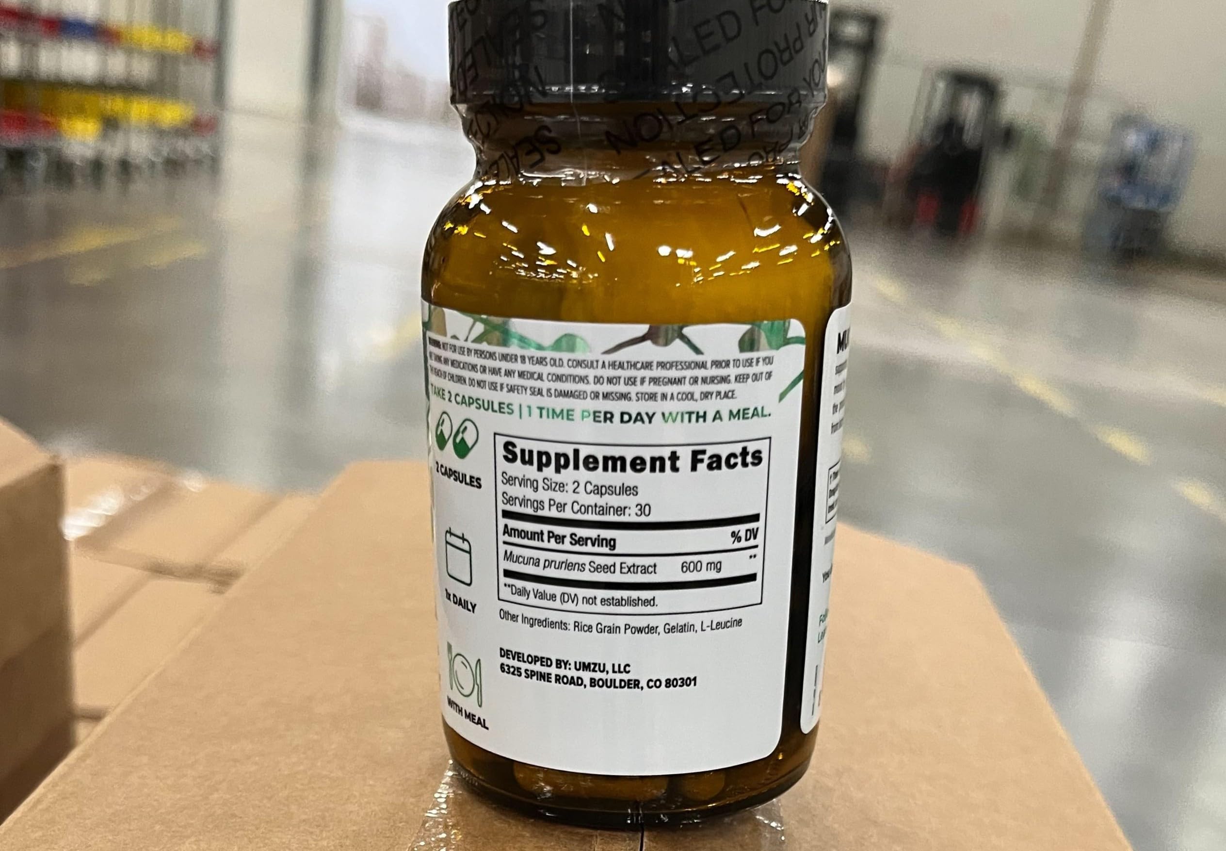 Foto 8 pulgar | Suplemento: Apoyo A La Producción De Dopamina Umzu Mucuna Pruriens - Venta Internacional.