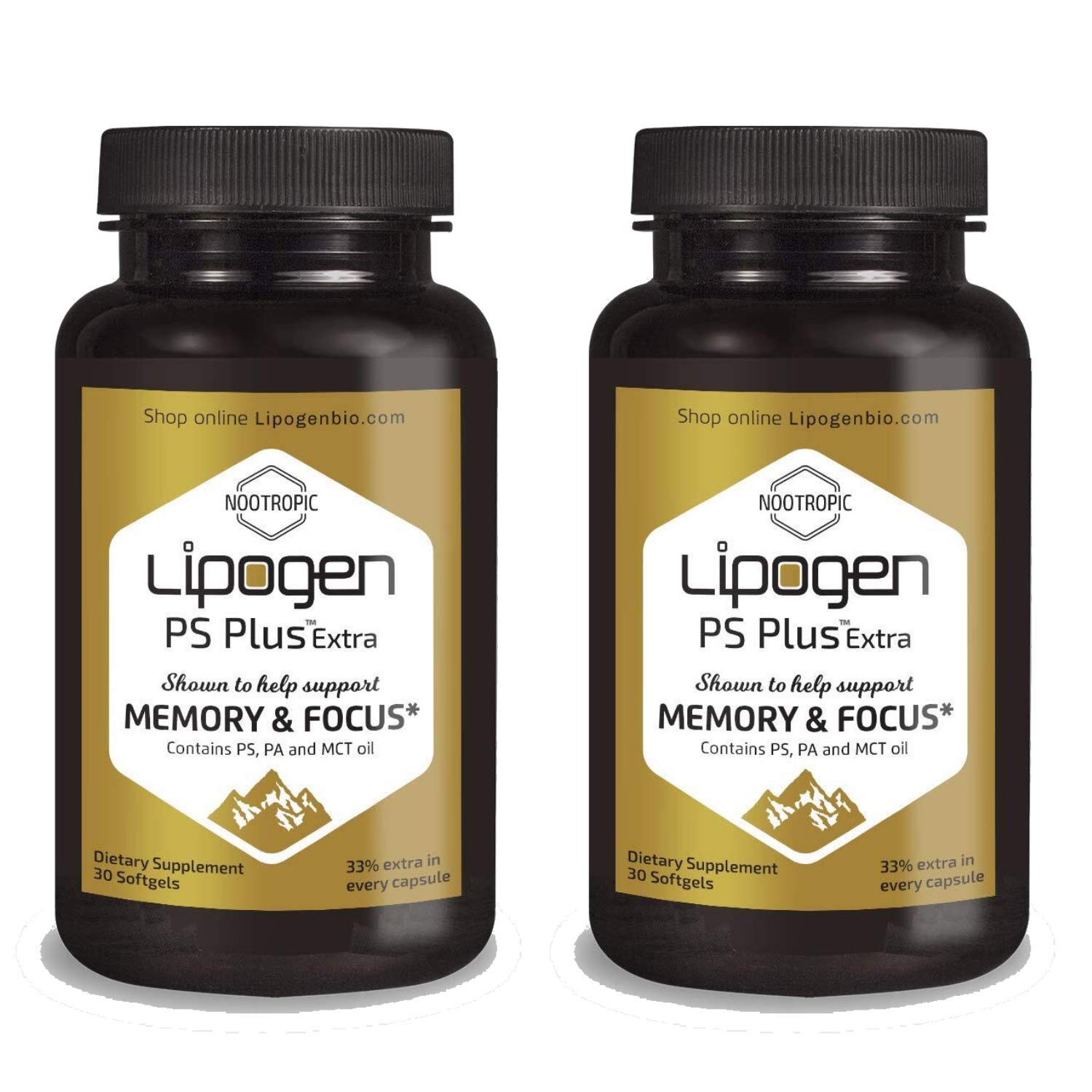 Foto 2 pulgar | Suplemento Cerebral Lipogen Ps Plus Extra 60 Cápsulas Blandas Paquete de 2 - Venta Internacional