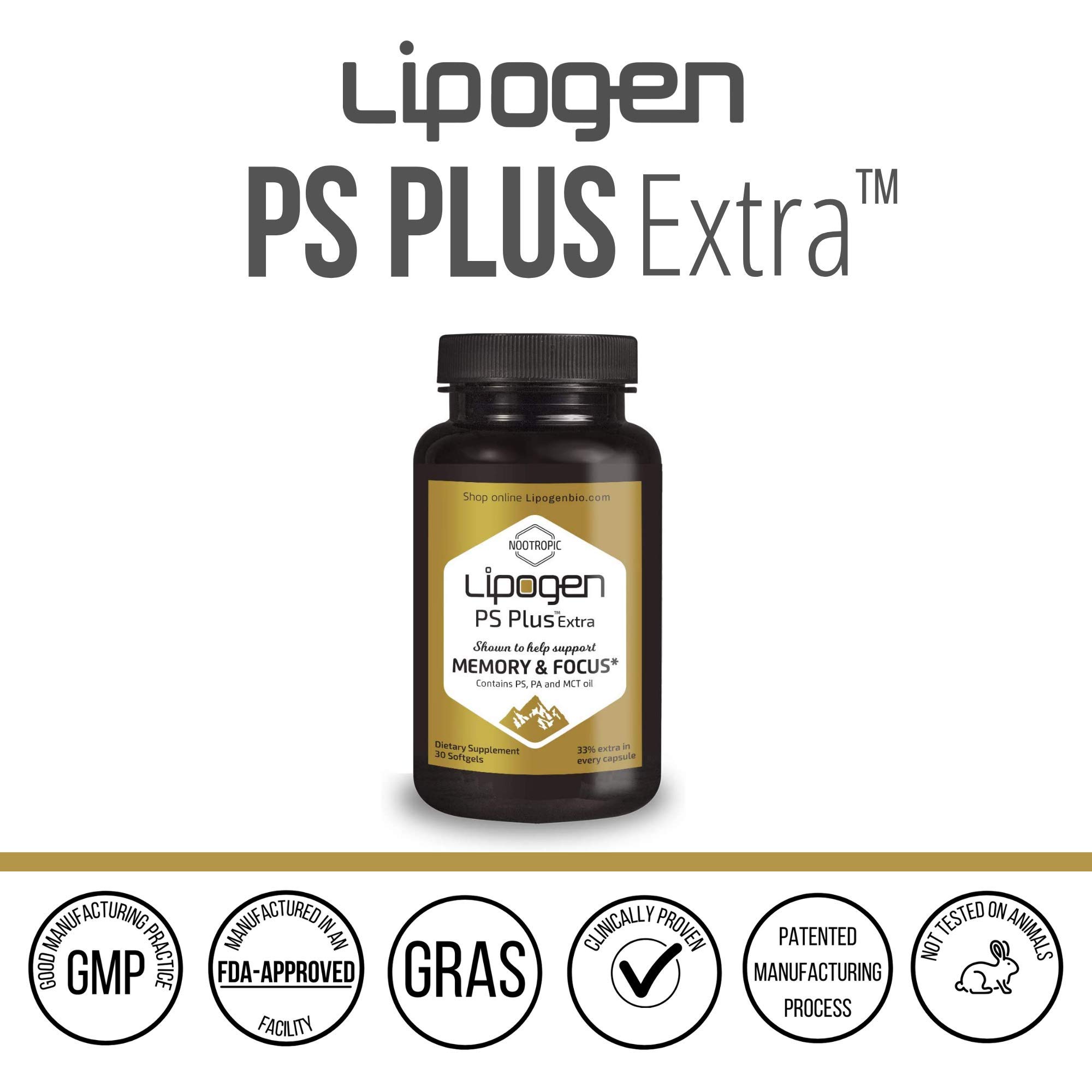 Foto 5 pulgar | Suplemento Cerebral Lipogen Ps Plus Extra 60 Cápsulas Blandas Paquete de 2 - Venta Internacional