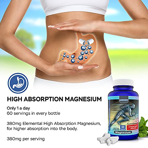 Foto 3 pulgar | Suplemento Mgsport Magnesio De Alta Absorción 380 Mg 60 Cápsulas - Venta Internacional.