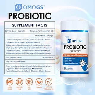 Foto 2 | Suplemento Probiótico Omogs 120 Mil Millones De Ufc (18 Cepas, 60 C) - Venta Internacional.