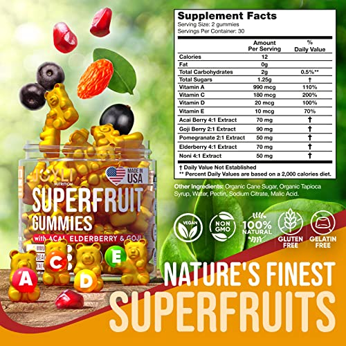 Foto 4 pulgar | Gomitas De Vitaminas Joyli Superfruit Goji Y Saúco Para Adultos - Venta Internacional.