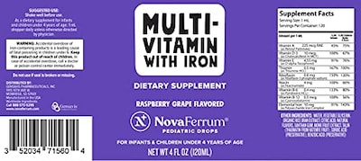Foto 6 | Multivitamínico Con Hierro Novaferrum Yum Para Bebés Menores De 4 Años - Venta Internacional.
