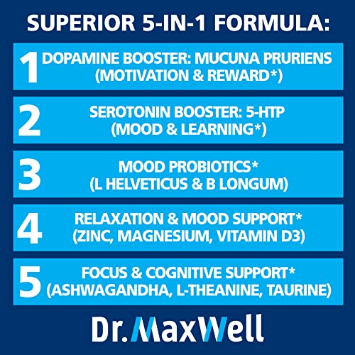Foto 5 pulgar | Complementa La Serotonina Y La Dopamina 5 En 1 Del Dr. Maxwell Con Pro - Venta Internacional.