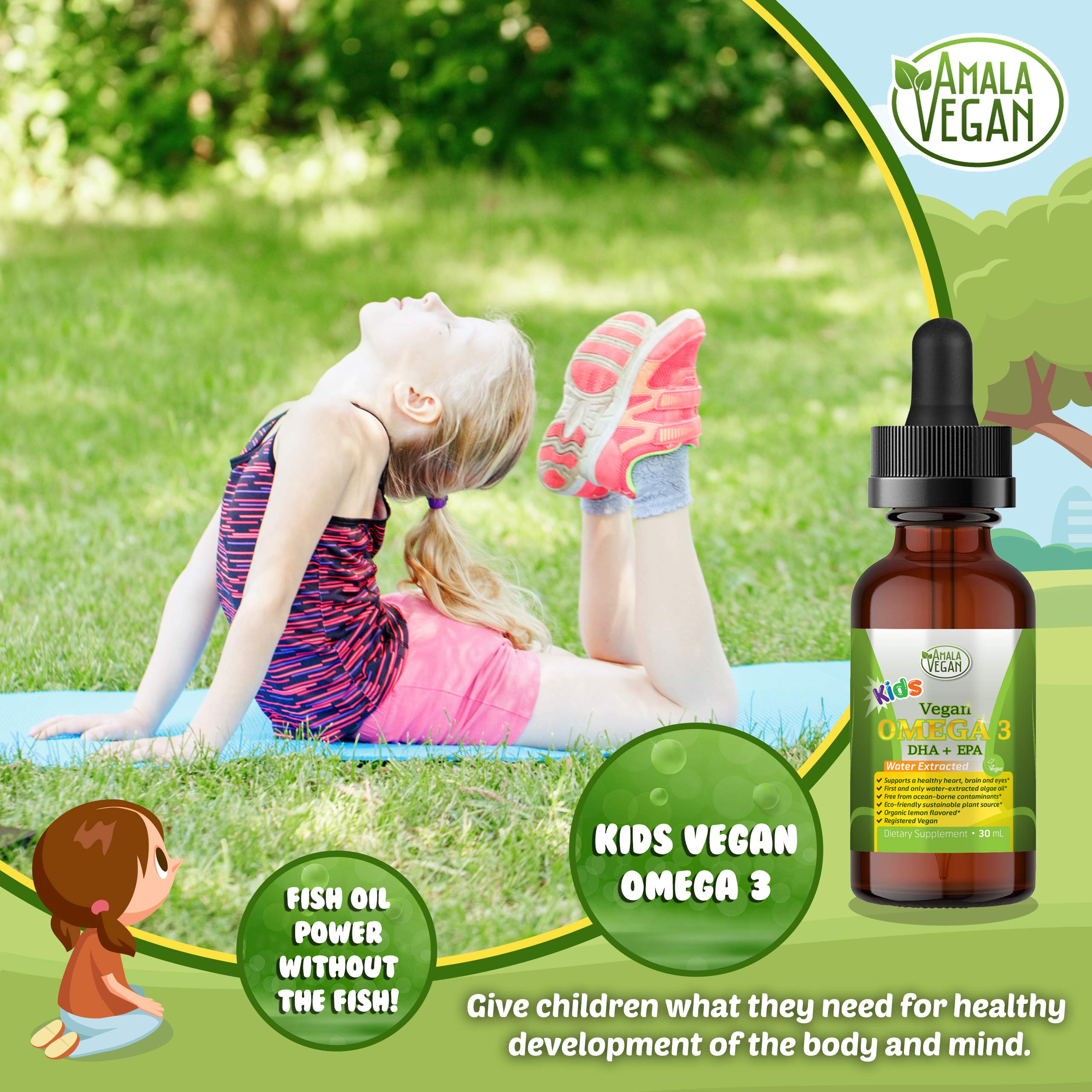 Foto 3 pulgar | Suplemento Amala Vegan Omega 3 Para Niños Con Sabor A Limón Orgánico - Venta Internacional.