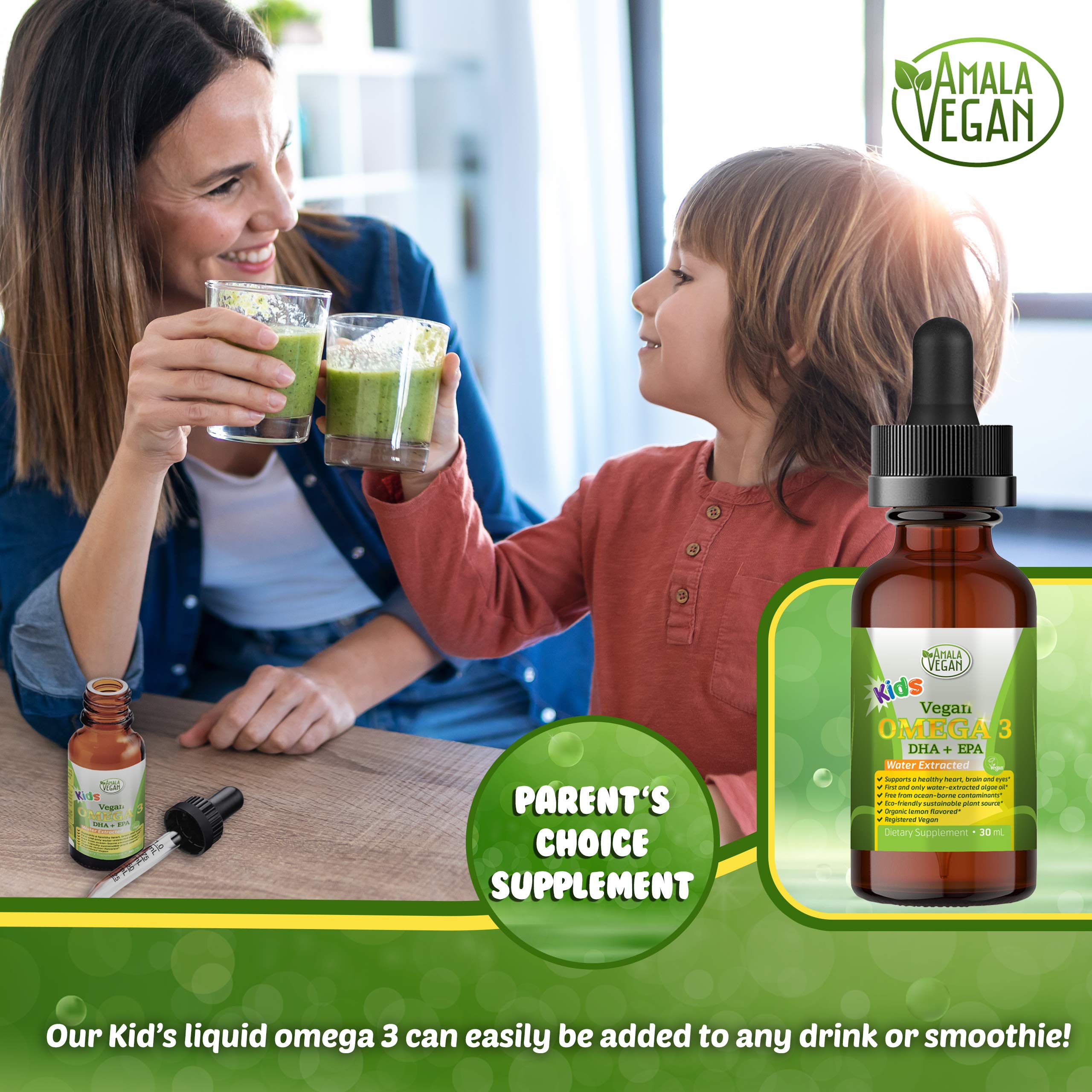 Foto 7 pulgar | Suplemento Amala Vegan Omega 3 Para Niños Con Sabor A Limón Orgánico - Venta Internacional.