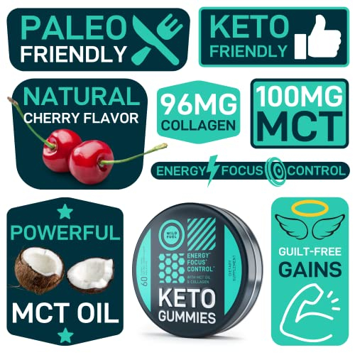 Foto 4 pulgar | Gomitas De Colágeno Keto Candy Con Aceite Mct, Masticables Energéticas Antes Del Entrenamiento Wild  - Venta Intern