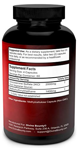 Foto 3 pulgar | Suplemento De Sulfato De Glucosamina Divine Bounty De 2000 Mg Con Msm - Venta Internacional.