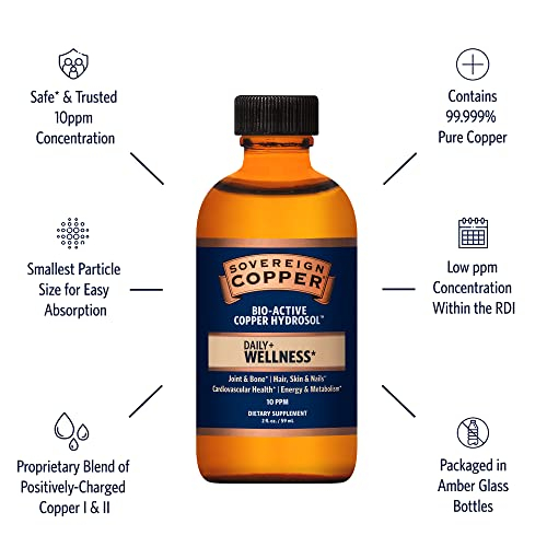 Foto 4 pulgar | Suplemento De Hidrosol De Cobre Bioactivo De Sovereign Copper, 60 Ml - Venta Internacional.