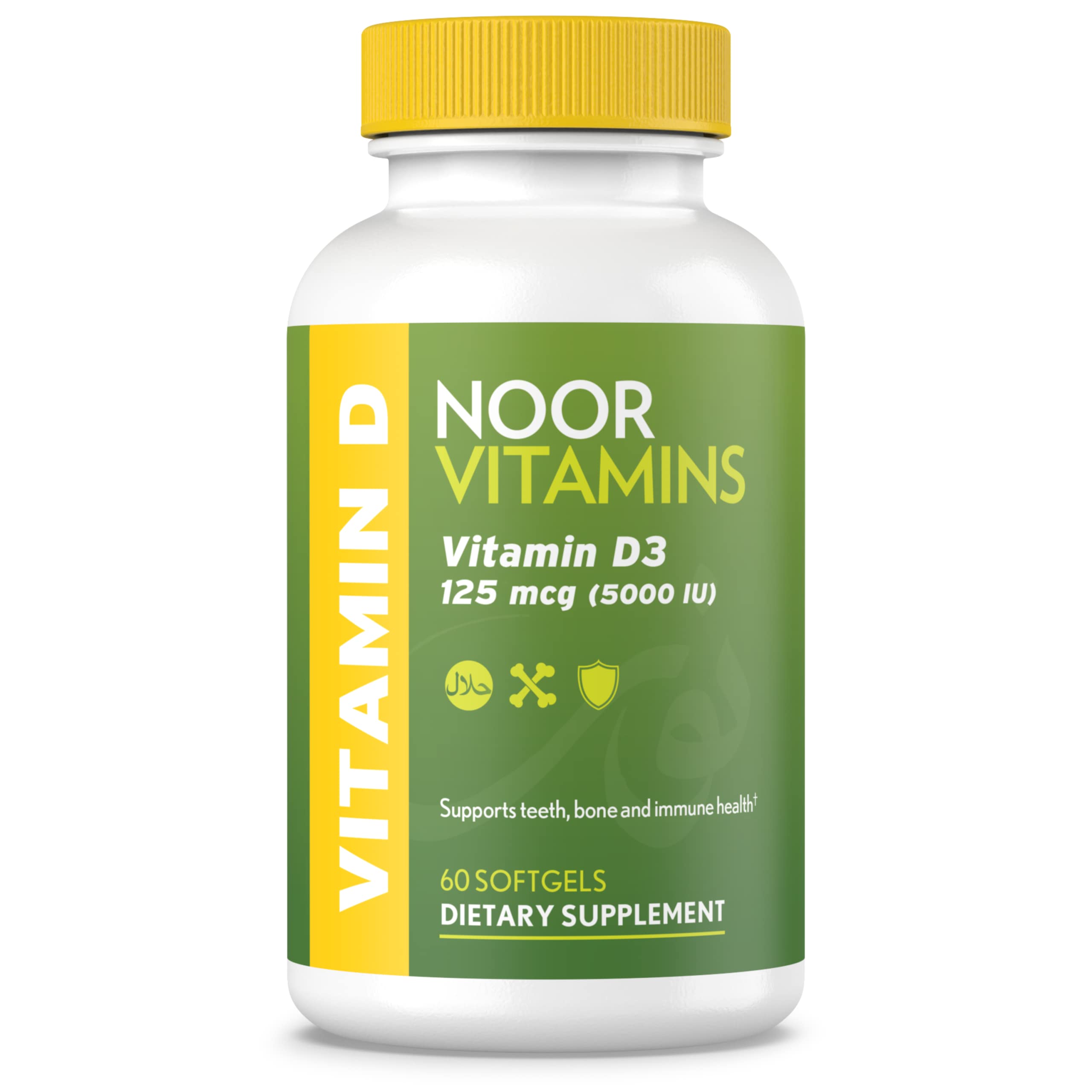 Foto 2 pulgar | Suplemento Noor Vitamins Halal, Vitamina D3, 5000 Ui, Cápsulas Blandas, 6 - Venta Internacional.