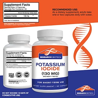 Foto 4 | Suplemento De Yoduro De Potasio, 130 Mg, Tabletas, 60 Cápsulas - Venta Internacional.
