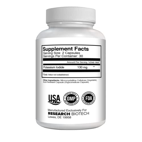 Foto 6 pulgar | Suplemento De Yoduro De Potasio, 130 Mg, Tabletas, 60 Cápsulas - Venta Internacional.