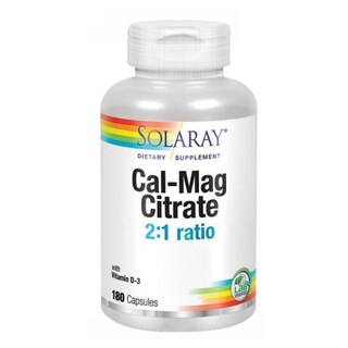 Foto 1 | Suplemento Solaray Cal-mag De Citrato 180 Cápsulas Con Vitamina D-3 - Venta Internacional.