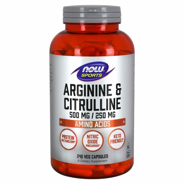 Foto 2 pulgar | Supplement Now Foods, Arginina Y Citrulina, 240 Cápsulas Vegetales - Venta Internacional.