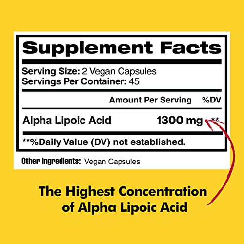 Foto 3 pulgar | Suplemento American Standard Supplements Ácido Alfa Lipoico 1 - Venta Internacional.
