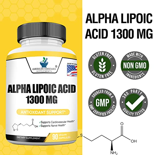 Foto 7 pulgar | Suplemento American Standard Supplements Ácido Alfa Lipoico 1 - Venta Internacional.