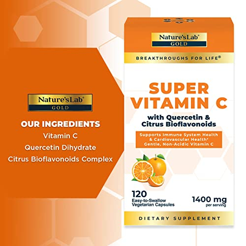 Foto 4 pulgar | Suplemento Nature's Lab Gold Super Vitamina C 1000 Mg 120 Cápsulas - Venta Internacional.