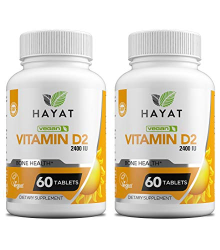 Foto 1 | Suplemento Hayat De Vitamina D2, 2400 Ui, Vegano, 120 Comprimidos (paquete De 2) - Venta Internacional.