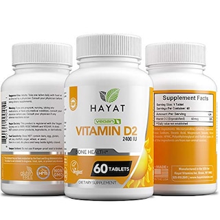 Foto 2 | Suplemento Hayat De Vitamina D2, 2400 Ui, Vegano, 120 Comprimidos (paquete De 2) - Venta Internacional.