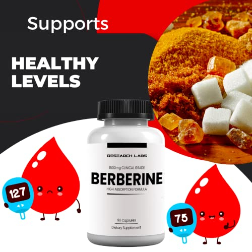 Foto 3 pulgar | Supplement Research Labs Berberine Hcl 1500 Mg 180 Cápsulas - Venta Internacional.