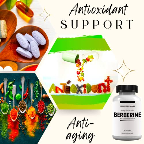 Foto 6 pulgar | Supplement Research Labs Berberine Hcl 1500 Mg 180 Cápsulas - Venta Internacional.