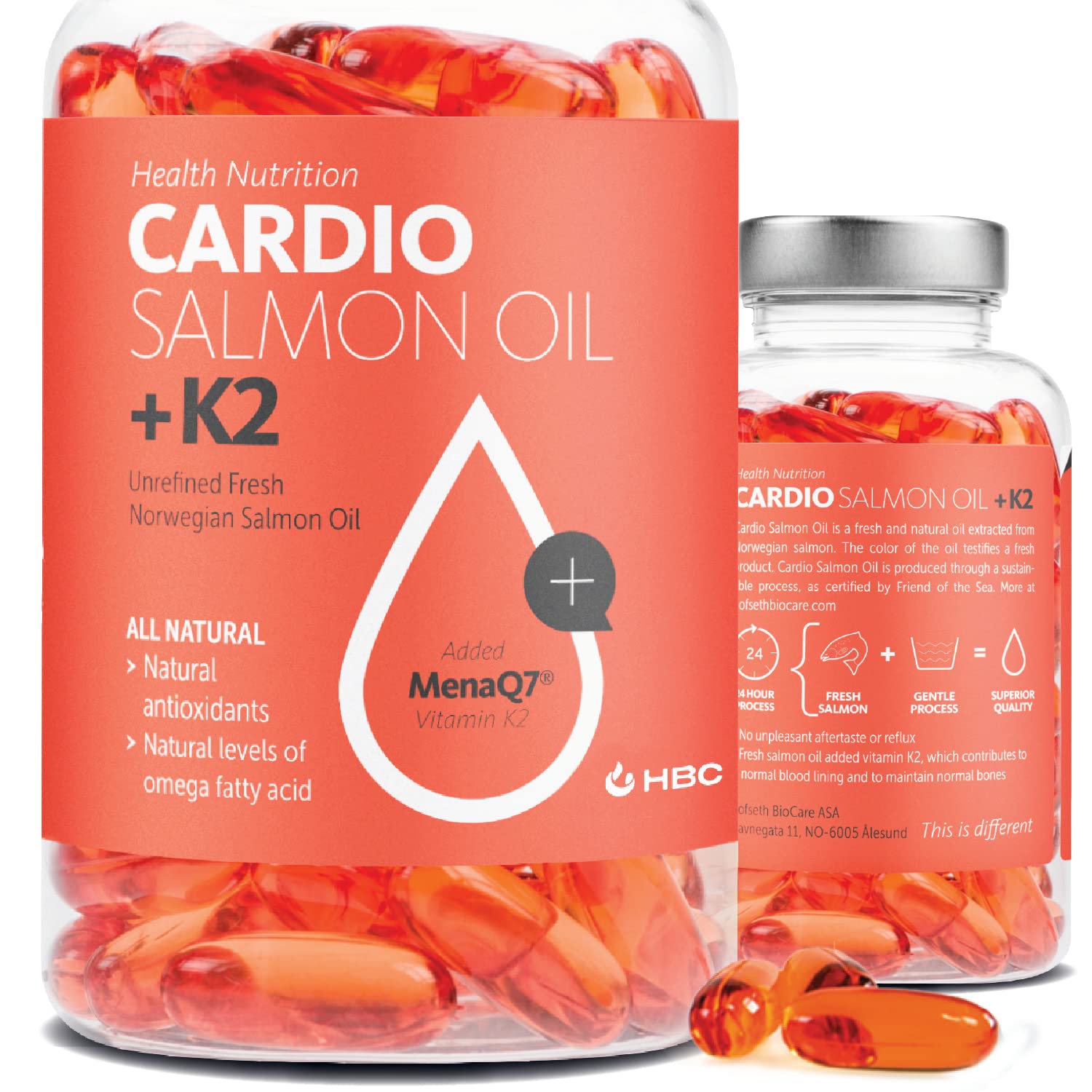 Foto 2 pulgar | Complemente El Aceite De Salmón Y Pescado Hofseth Biocare Con Vitamina K2 - Venta Internacional.