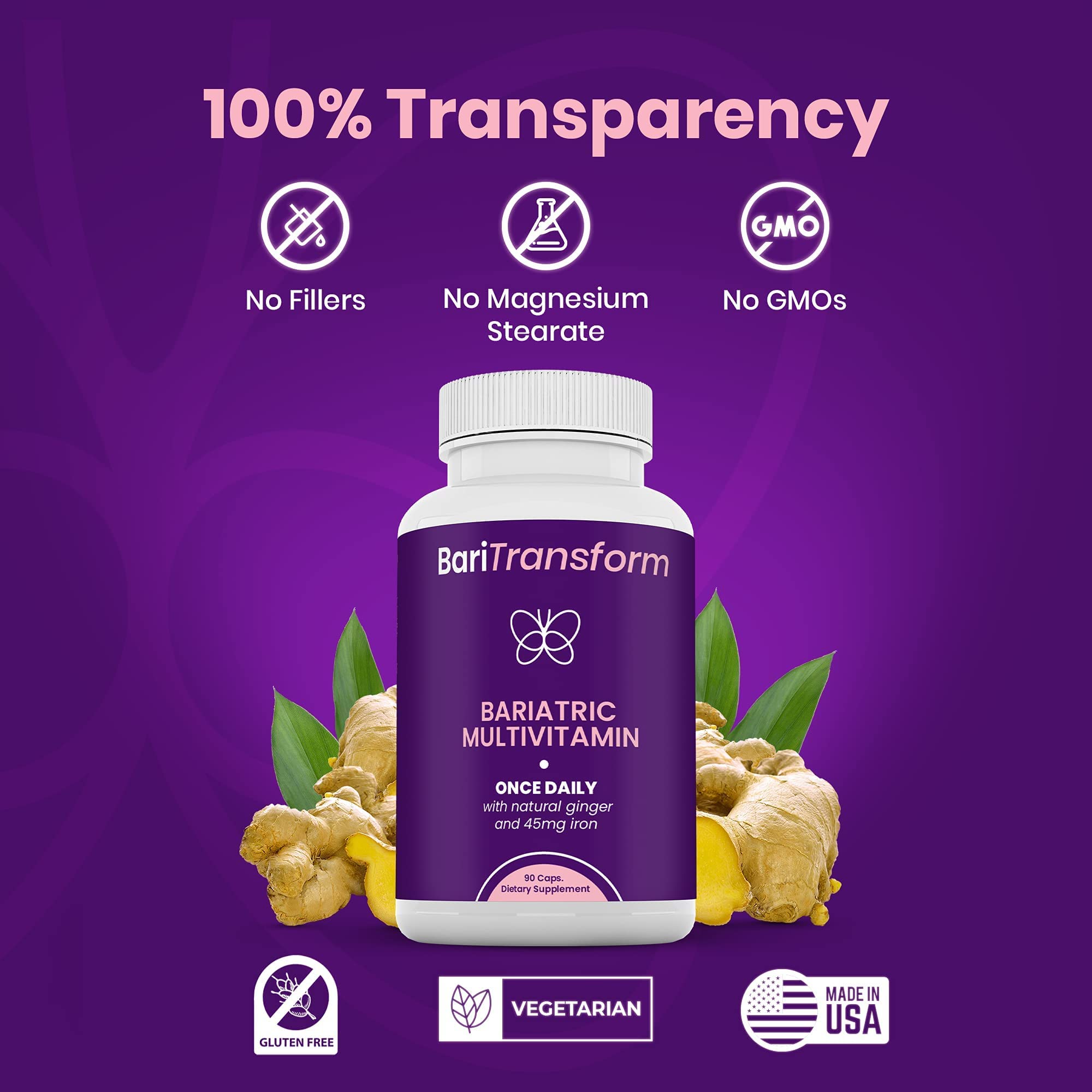Foto 7 pulgar | Cápsula Multivitamínica Bariátrica Baritransform Con Hierro, 90 Dosis - Venta Internacional.