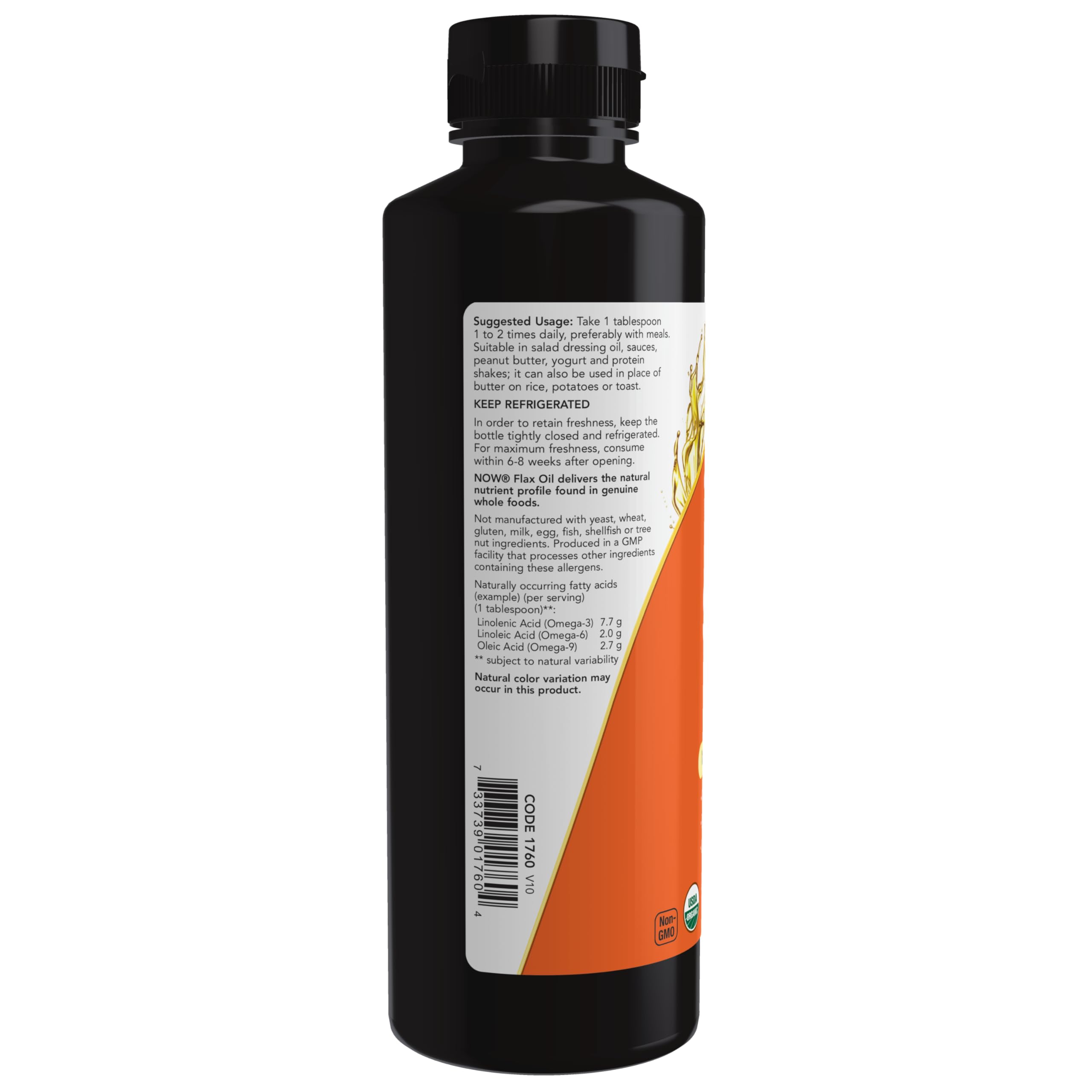 Foto 4 pulgar | Aceite Líquido De Semillas De Lino Supplement Now, 355 Ml, Órgano Prensado En Frío - Venta Internacional.