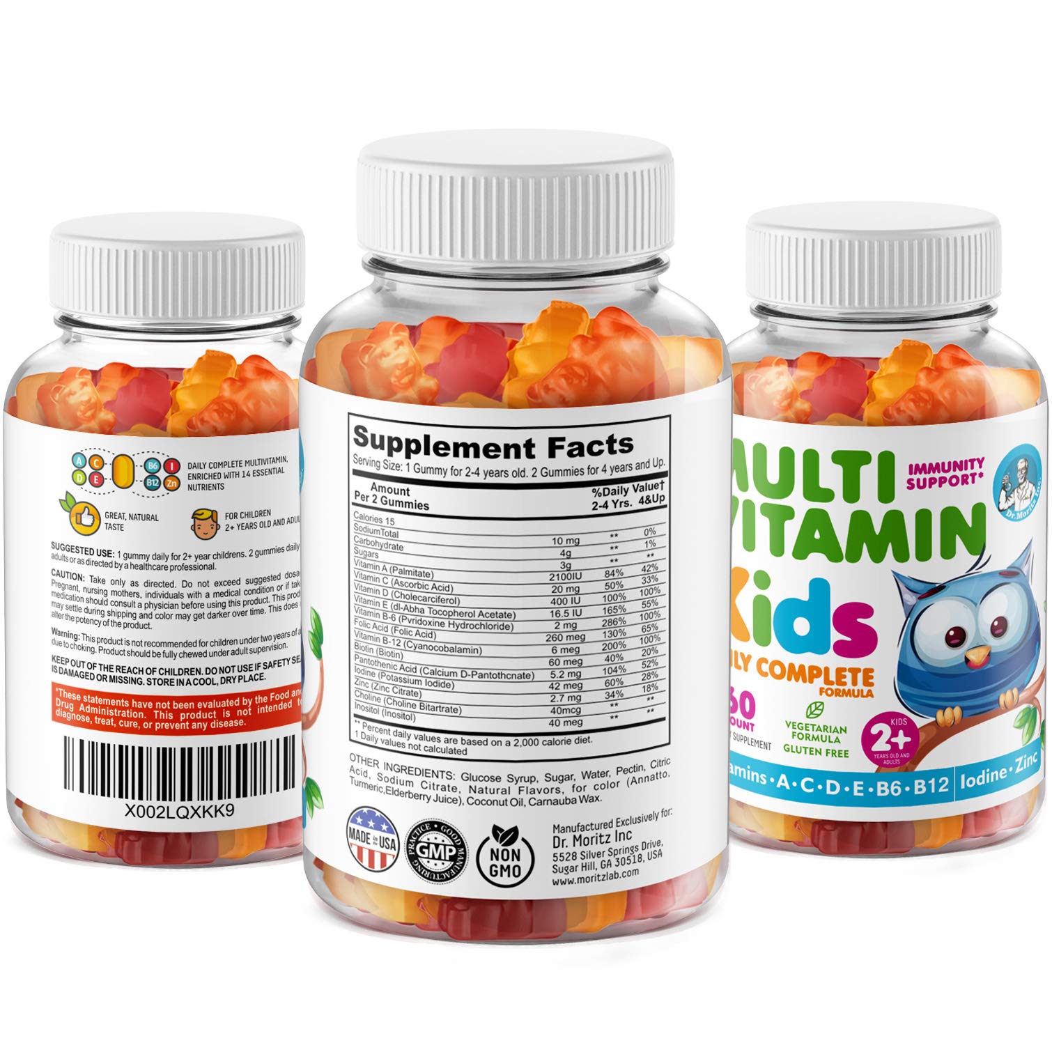 Foto 6 | Gomitas Multivitamínicas Dr. Moritz Kids 2+ Years, 60 Unidades - Venta Internacional.