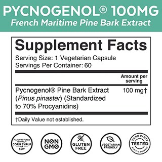 Foto 7 | Suplemento Viva Naturals Pycnogenol 100 Mg French Maritime Pi - Venta Internacional.