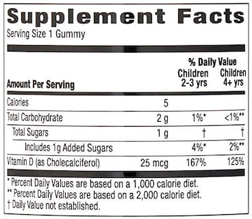 Foto 6 | Gomitas De Vitamina D3 Mama Bear Organic 25 Mcg (1000 Ui) 80 Unidades - Venta Internacional.
