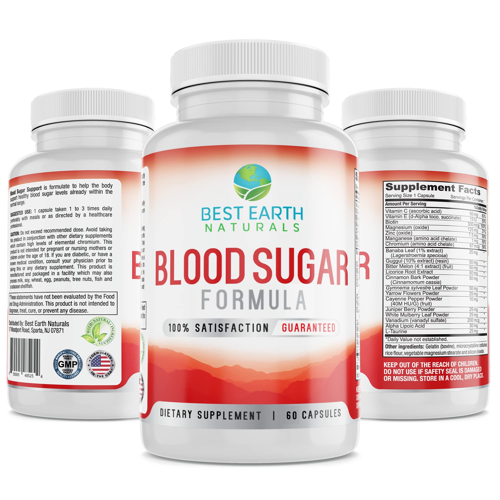 Foto 3 pulgar | Suplemento De Azúcar En Sangre Best Earth Naturals Advanced Support - Venta Internacional.