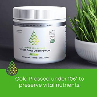 Foto 4 | Jugo De Pasto De Trigo En Polvo Adapted Nutrition Kamut 75 Porciones - Venta Internacional.