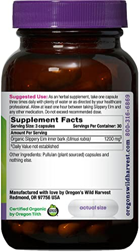 Foto 3 pulgar | Cápsulas Supplement Wild Harvest Slippery Elm De Oregon, 90 Unidades - Venta Internacional.