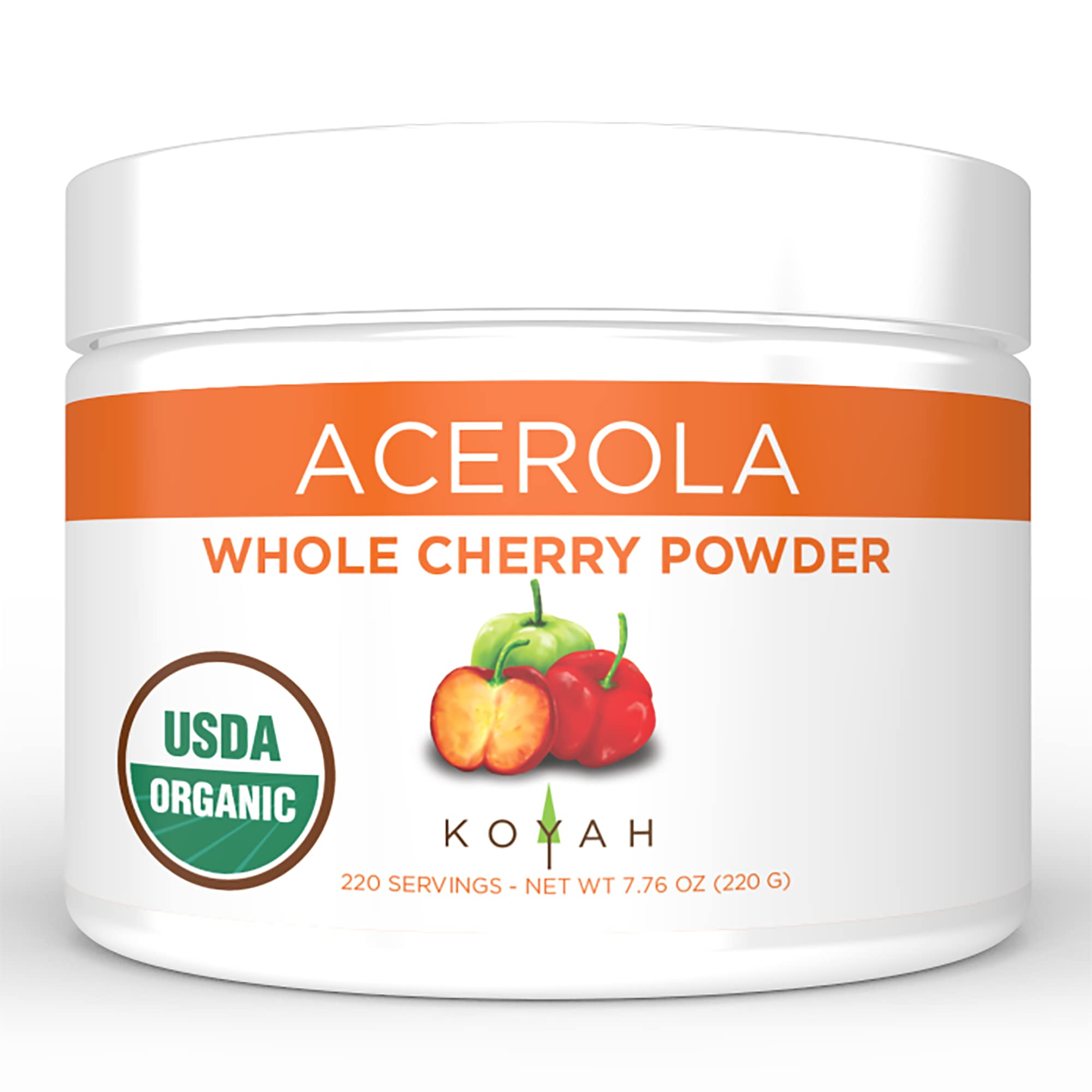 Polvo De Acerola Orgánica Koyah 220 Porciones - Venta Internacional.