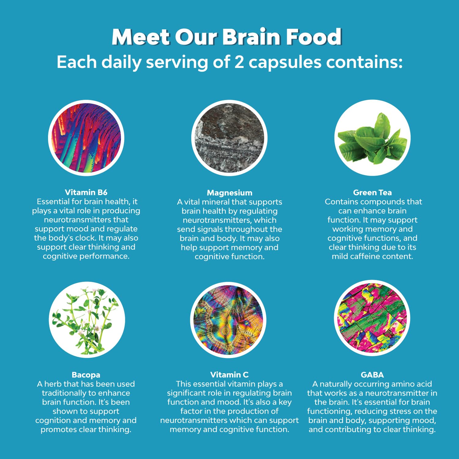 Foto 5 | Suplemento Nootrópico De Apoyo Cerebral: Mezcla De Energía Y Vitaminas Dmae, Bacopa Y Fosfatidilseri - Venta Intern
