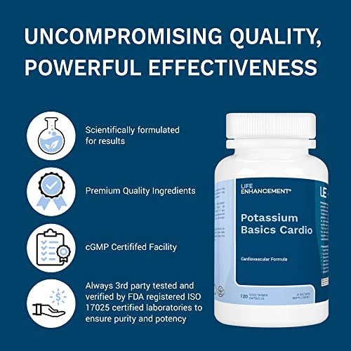 Foto 4 pulgar | Suplemento Life Enhance Potassium Basics Cardio 750 Mg - Venta Internacional.