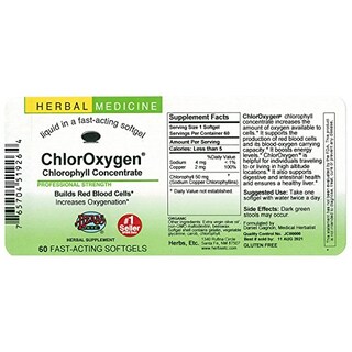 Foto 2 | Suplemento Herbs Etc Chloroxygen Chlorophyll 60 Cápsulas Blandas - Venta Internacional.