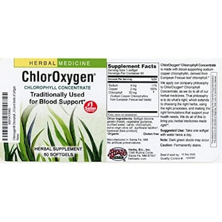 Foto 5 | Suplemento Herbs Etc Chloroxygen Chlorophyll 60 Cápsulas Blandas - Venta Internacional.