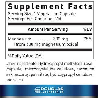 Foto 2 | Suplemento De Óxido De Magnesio De Douglas Laboratories 300 Mg 250 Ca - Venta Internacional.