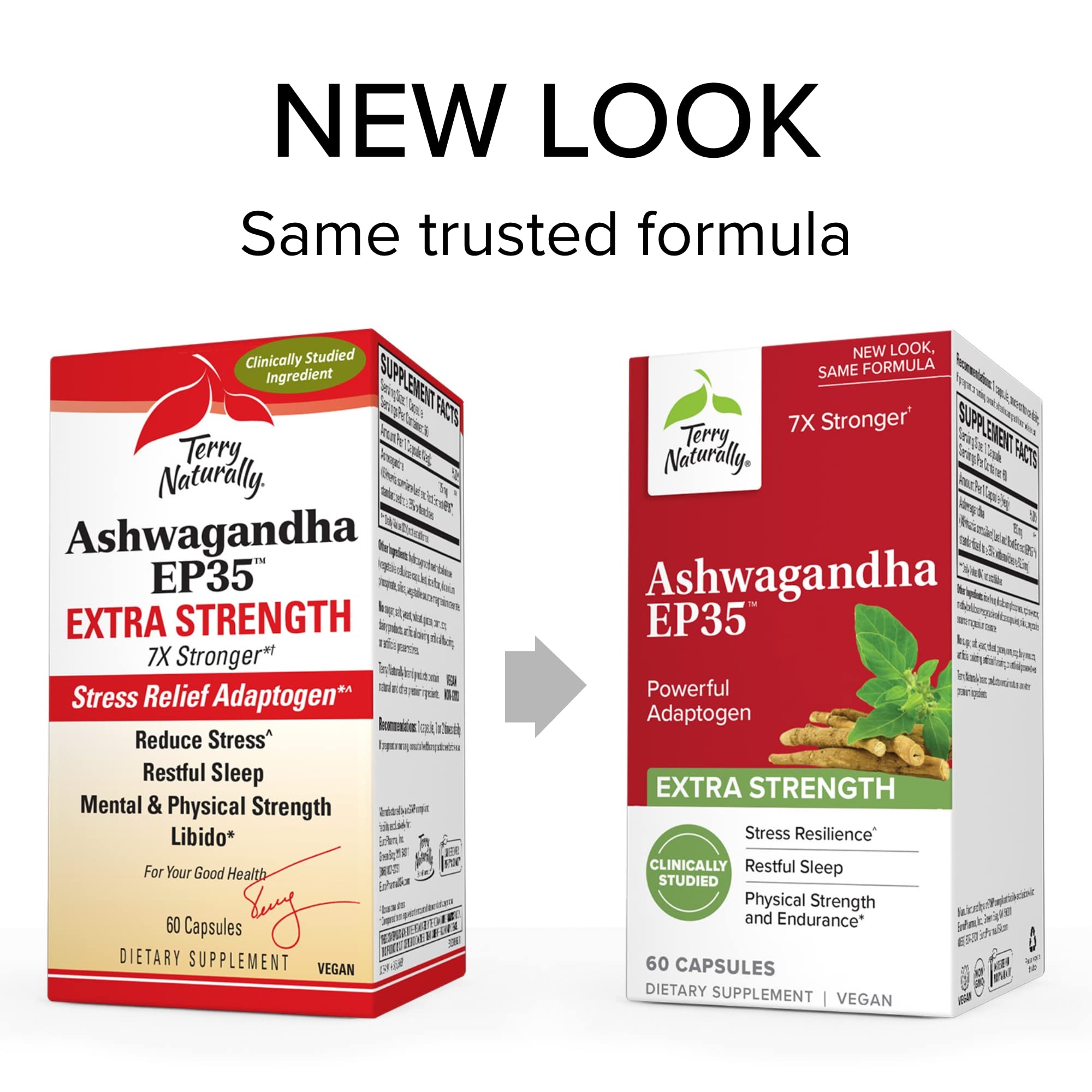 Foto 4 pulgar | Suplemento Terry Naturally Ashwagandha Ep35 Extra Strength - Venta Internacional.