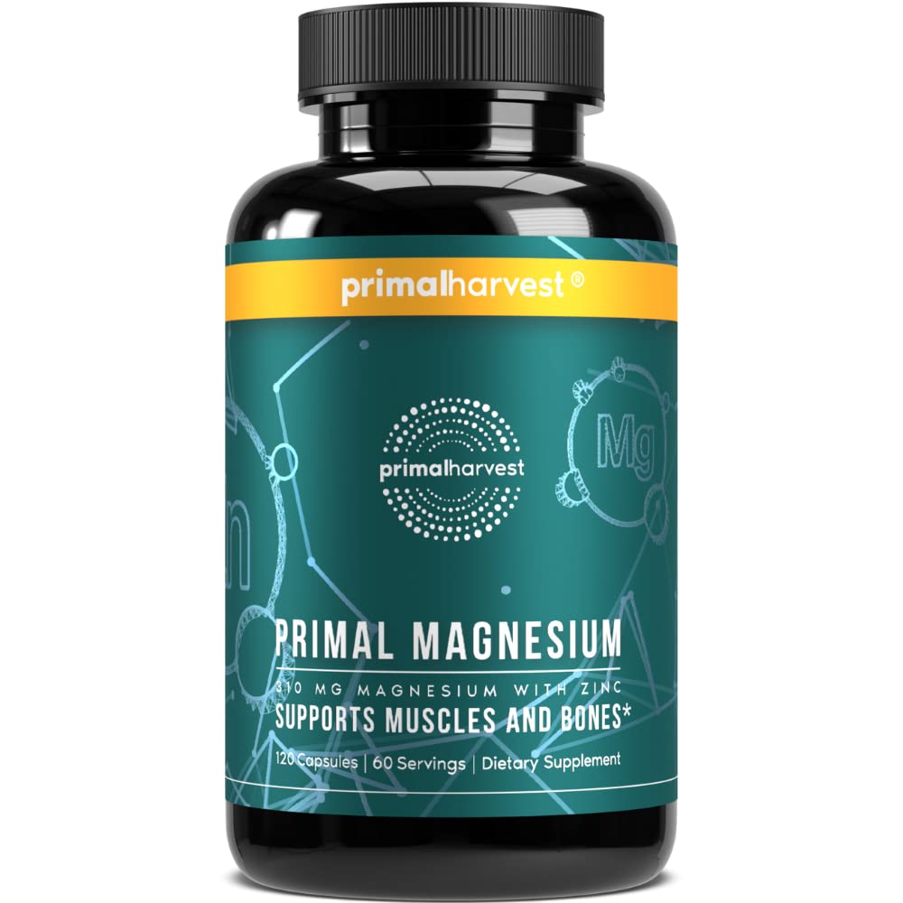 Suplemento De Complejo De Magnesio De 310 Mg Primal Harvest Con Zinc - Venta Internacional.