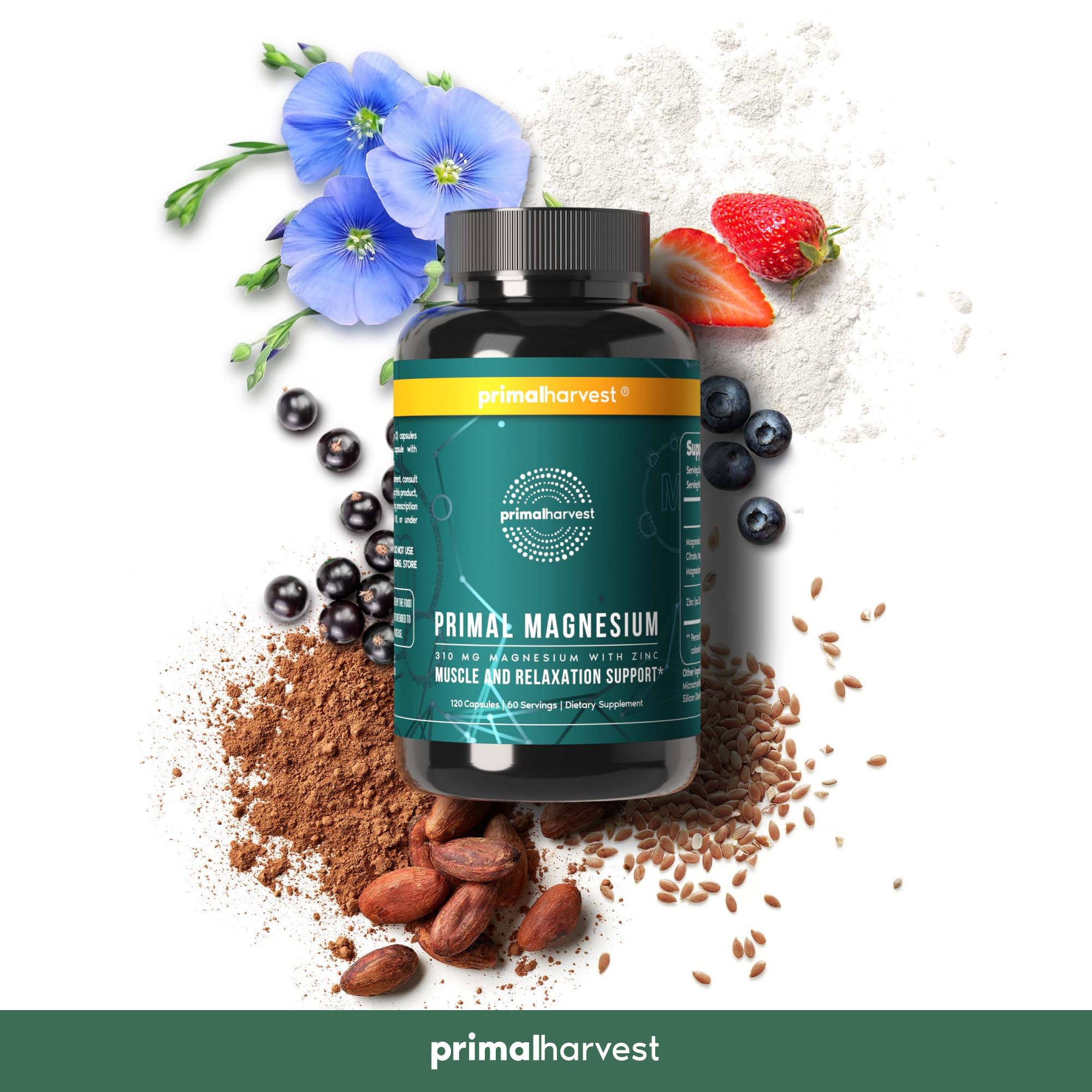 Foto 6 pulgar | Suplemento De Complejo De Magnesio De 310 Mg Primal Harvest Con Zinc - Venta Internacional.