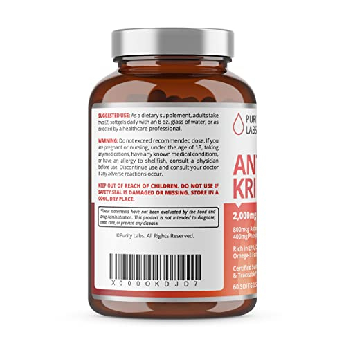 Foto 8 pulgar | Aceite De Krill Antártico Supplement Purity Labs, 2000 Mg, 60 Ml - Venta Internacional.
