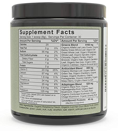 Foto 4 pulgar | Suplemento Alaya Organic Super Greens Powder 30 Porciones - Venta Internacional