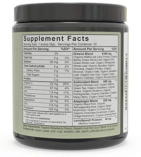Foto 3 | Suplemento Alaya Organic Super Greens Powder 30 Porciones - Venta Internacional